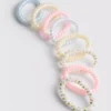 Conjunto de 8 elásticos de cabelo em espiral