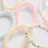 Conjunto de 8 elásticos de cabelo em espiral