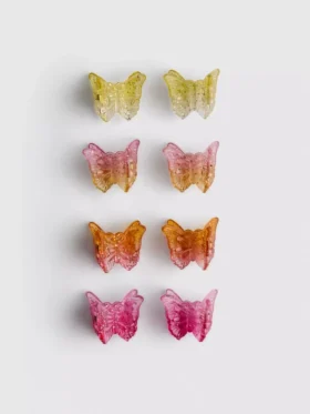 Conjunto de 8 ganchos de cabelo em forma de borboleta
