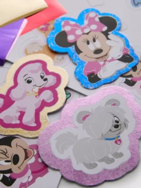Conjunto de autocolantes metalizados da Minnie Mouse da Disney