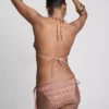 Conjunto de biquíni triangular com laços nas laterais