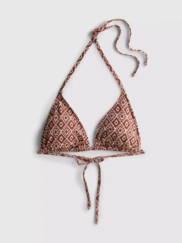 Conjunto de biquíni triangular com laços nas laterais