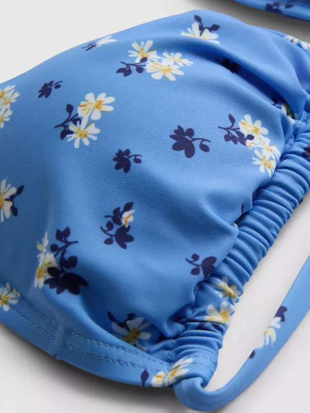 Conjunto de biquíni triangular com laços nas laterais