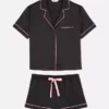 Conjunto de calções de pijama estilo «boyfriend» em cetim