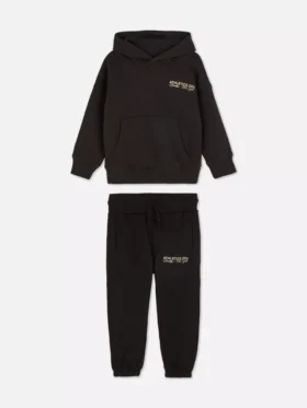 Conjunto de camisola com capuz e calças de fato de treino da divisão de atletismo