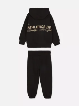 Conjunto de camisola com capuz e calças de fato de treino da divisão de atletismo