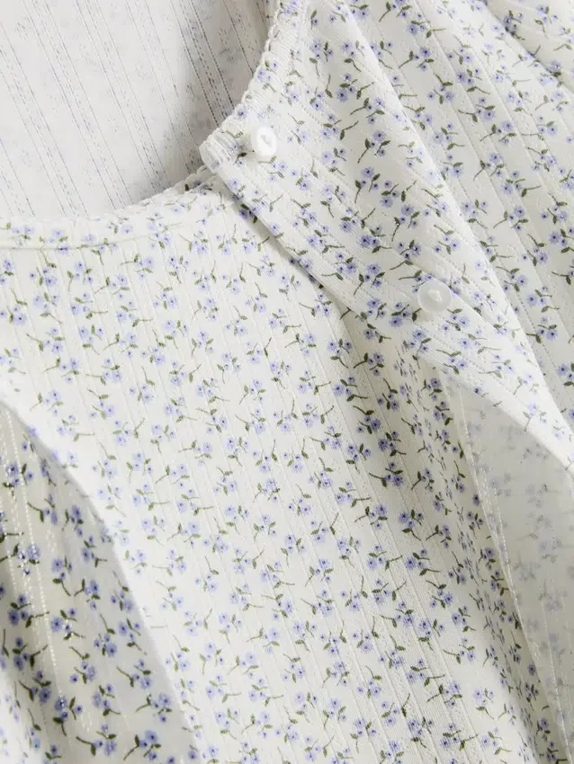 Conjunto de casaco e camisola sem alças em ponto Pointelle