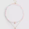 Conjunto de colares com iniciais