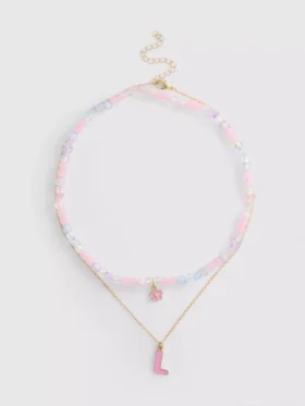 Conjunto de colares com iniciais