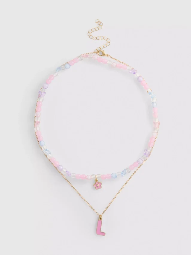 Conjunto de colares com iniciais