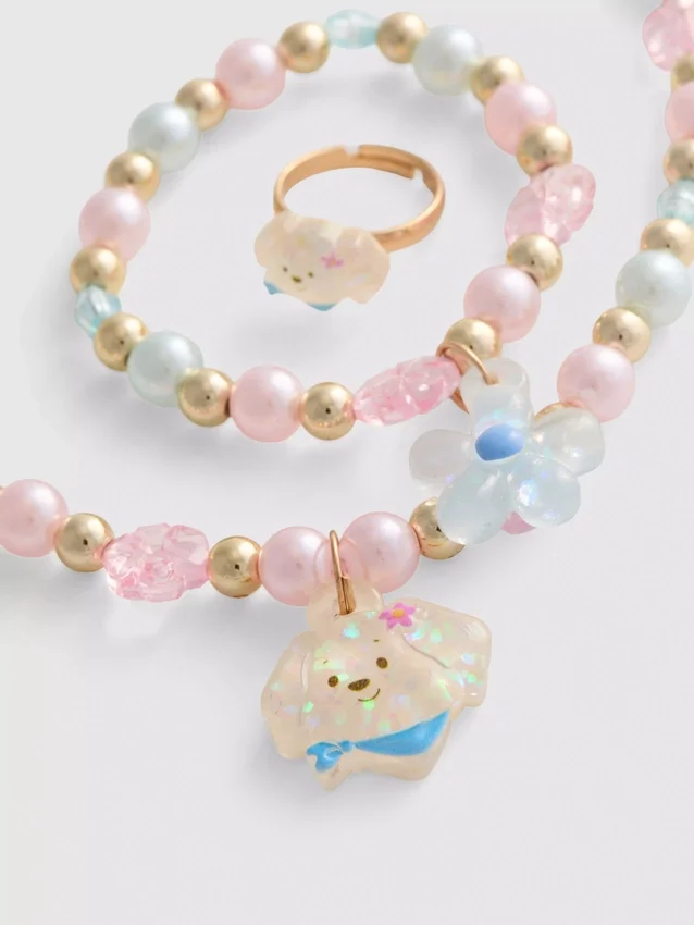 Conjunto de joias com cães (3 peças)