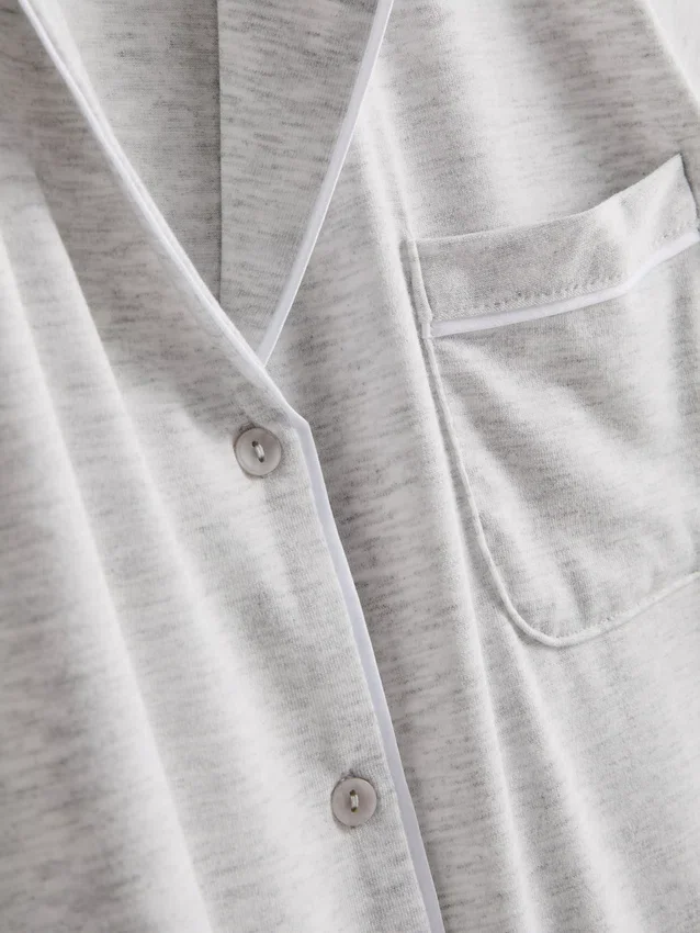 Conjunto de pijama curto estilo «boyfriend» em jersey
