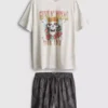 Conjunto de pijama curto Guns N' Roses de calções