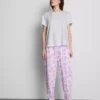 Conjunto de pijama de algodão estampado