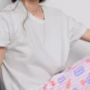 Conjunto de pijama de algodão estampado
