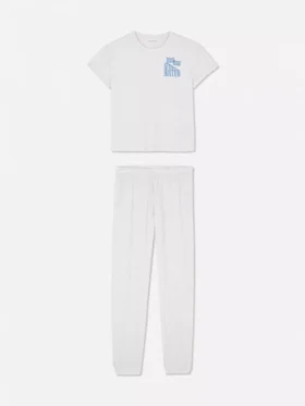 Conjunto de pijama de calções estampado