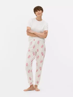 Conjunto de pijama de calções estampado