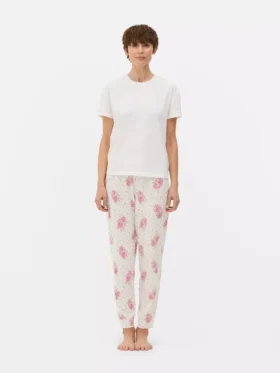Conjunto de pijama de calções estampado