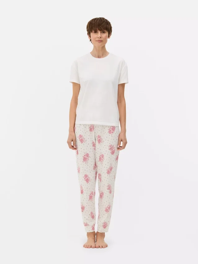 Conjunto de pijama de calções estampado