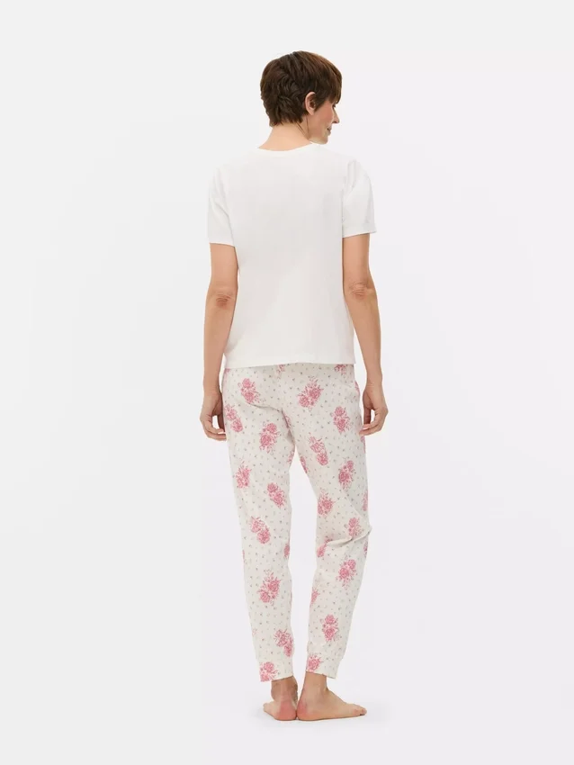 Conjunto de pijama de calções estampado