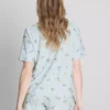 Conjunto de pijamas curto estilo «boyfriend» com estampado «Breakfast»