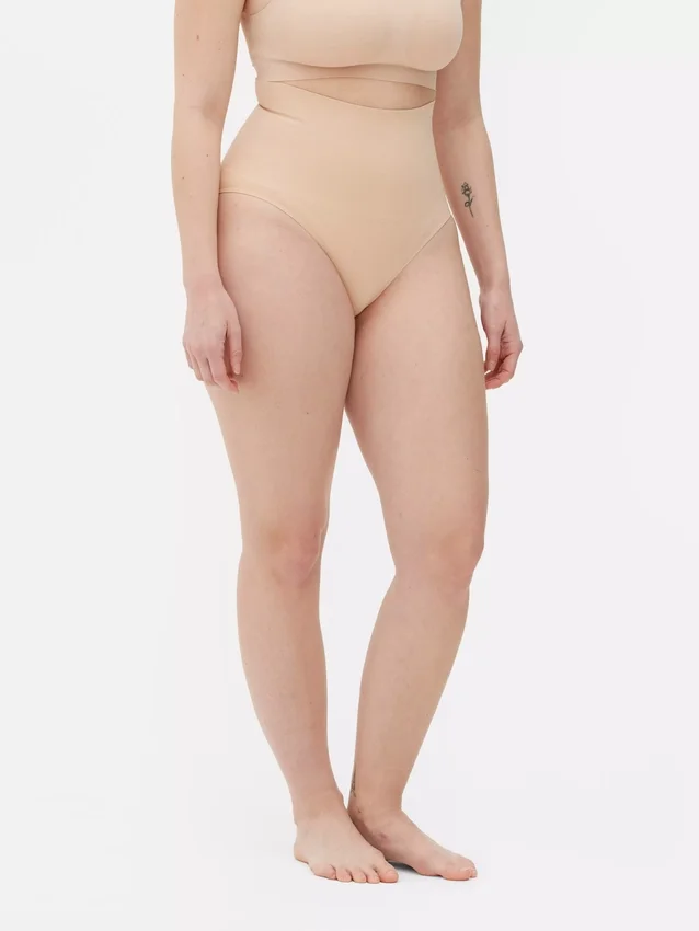 Cueca de cintas modeladoras sem costuras de cintura alta