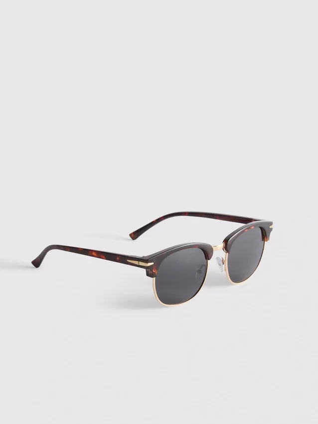 Óculos de sol Clubmaster com lentes coloridas