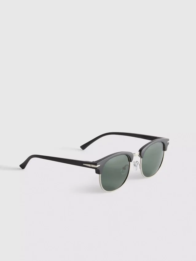 Óculos de sol Clubmaster com lentes coloridas
