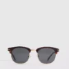 Óculos de sol Clubmaster com lentes coloridas