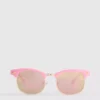 Óculos de sol com lentes redondas