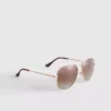 Óculos de sol estilo aviador com lentes coloridas