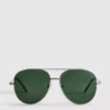 Óculos de sol estilo aviador com lentes coloridas
