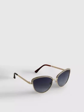 Óculos de sol estilo «olho de gato» com strass