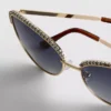 Óculos de sol estilo «olho de gato» com strass