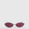 Óculos de sol ovais com lentes coloridas dos anos 90