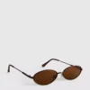 Óculos de sol ovais com lentes coloridas dos anos 90