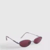 Óculos de sol ovais com lentes coloridas dos anos 90