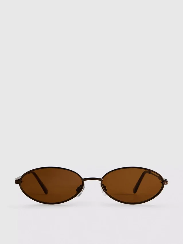 Óculos de sol ovais com lentes coloridas dos anos 90