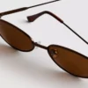 Óculos de sol ovais com lentes coloridas dos anos 90