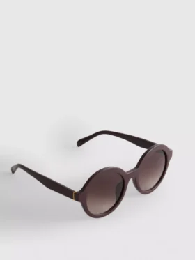 Óculos de sol redondos com lentes coloridas
