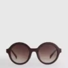 Óculos de sol redondos com lentes coloridas
