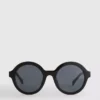 Óculos de sol redondos com lentes coloridas