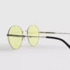Óculos de sol redondos de metal com lentes coloridas