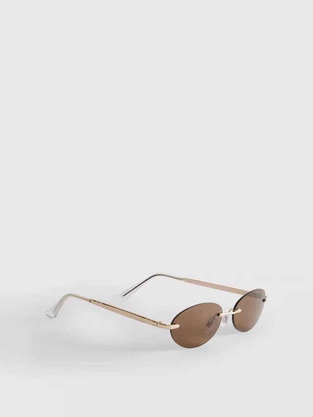 Óculos de sol sem aro com lentes ovais