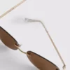 Óculos de sol sem aro com lentes ovais