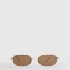 Óculos de sol sem aro com lentes ovais