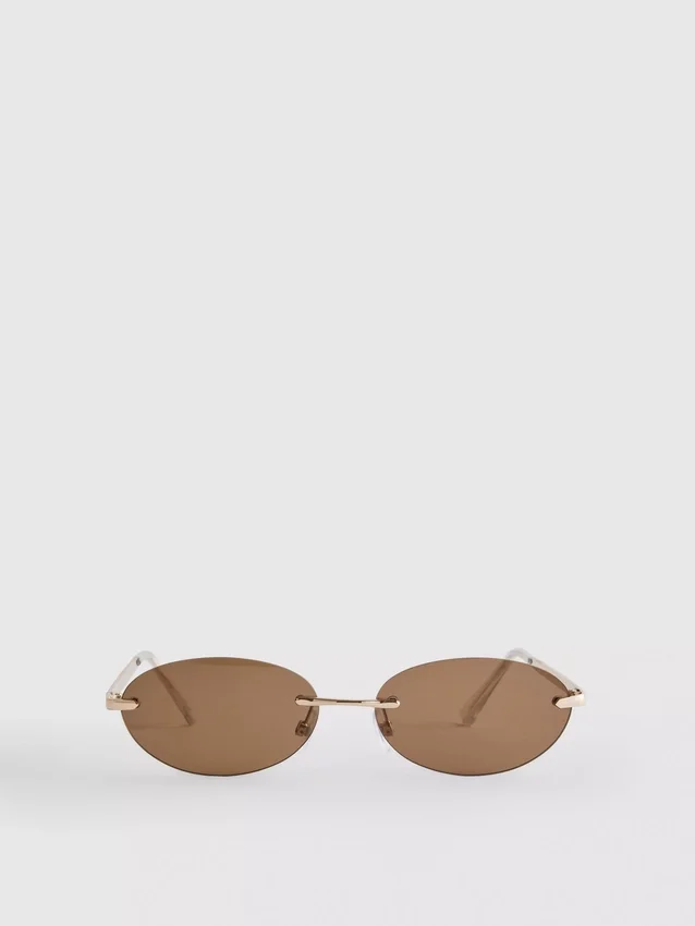 Óculos de sol sem aro com lentes ovais