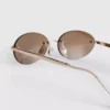 Óculos de sol sem aro com lentes ovais