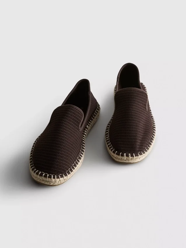 Espadrilha de malha de cano baixo