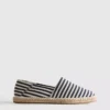 Espadrilhas sem atacadores às riscas